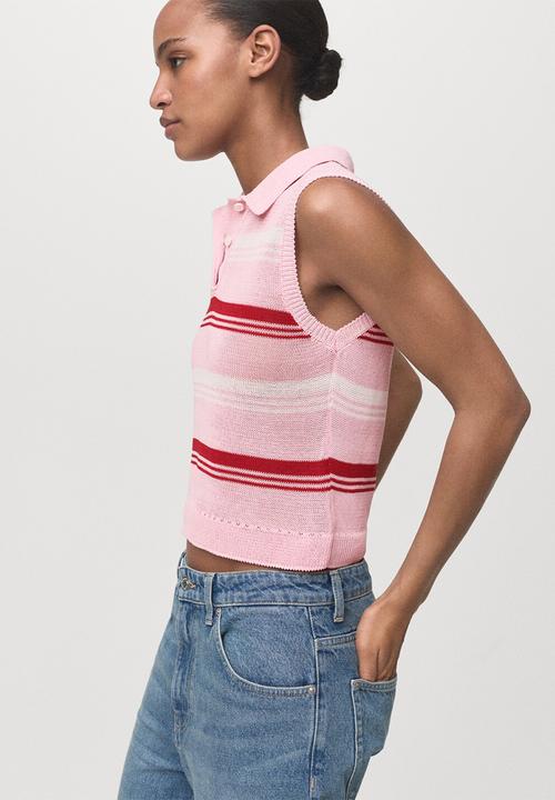 MANGO - Top polito - light/ pastel pink