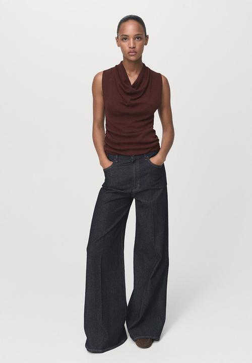 MANGO - Top waterfal - brown
