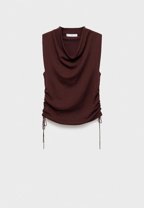 MANGO - Top waterfal - brown