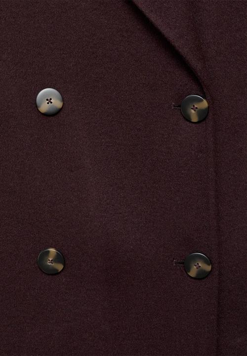 MANGO - Abrigo picarol - dark red