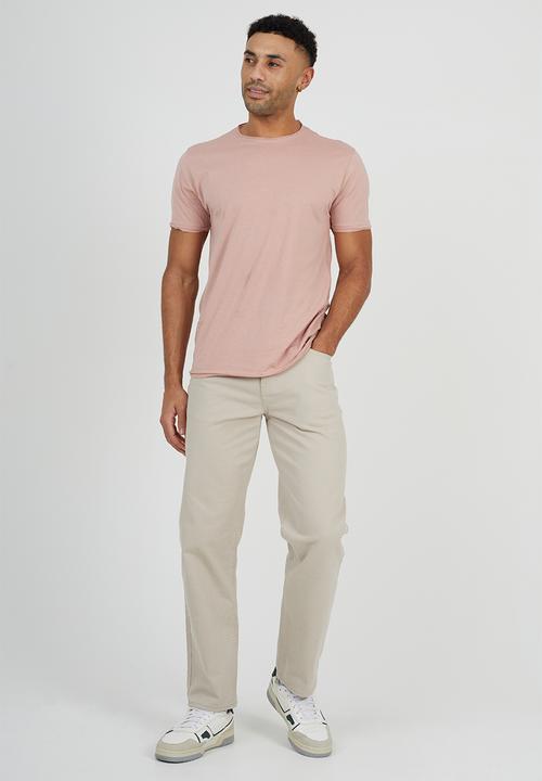 Brave Soul - Crew Neck T-Shirt - Dusky Pink
