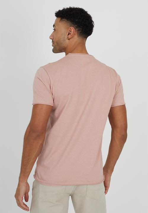Brave Soul - Crew Neck T-Shirt - Dusky Pink