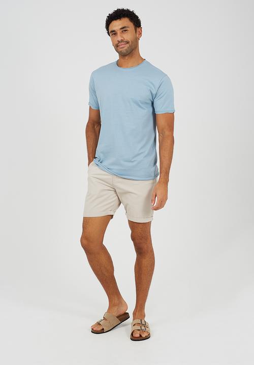 Brave Soul - Crew Neck T-Shirt - Steel Blue