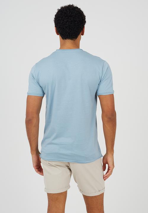 Brave Soul - Crew Neck T-Shirt - Steel Blue