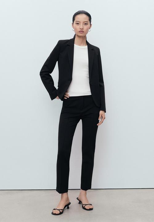 MANGO - Trousers paloma  - black