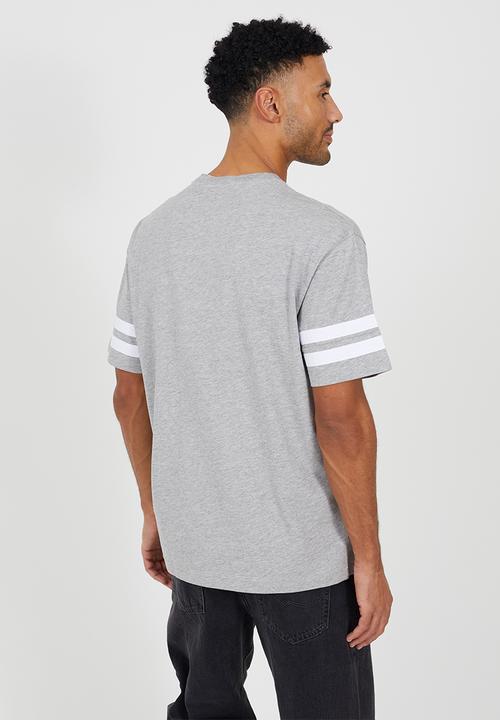 Brave Soul - Relaxed Fit Crew Neck T-Shirt - Lt Grey Marl