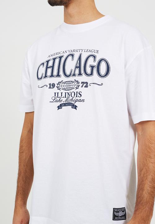 Brave Soul - Relaxed Fit Crew Neck T-Shirt - Off White