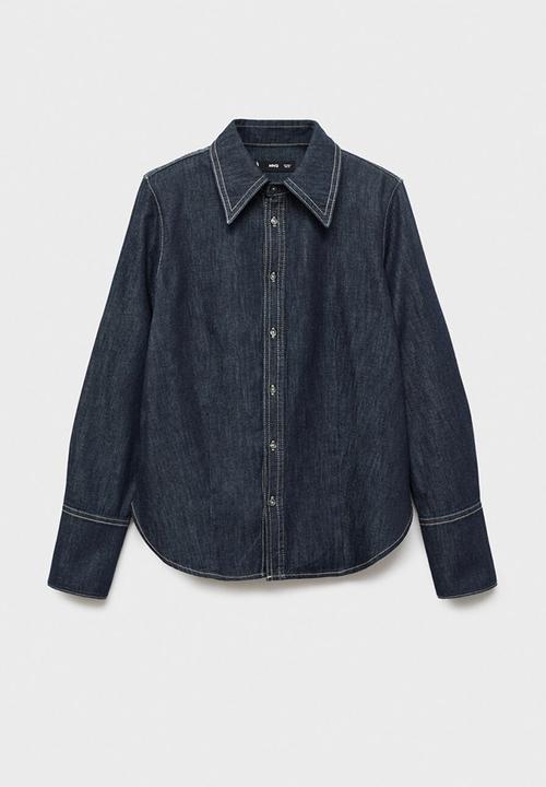MANGO - Camisa rue - open blue