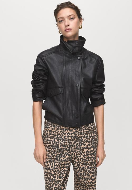 MANGO - Jeans leopard - brown