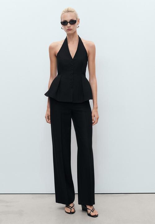 MANGO - Vest miso -  black