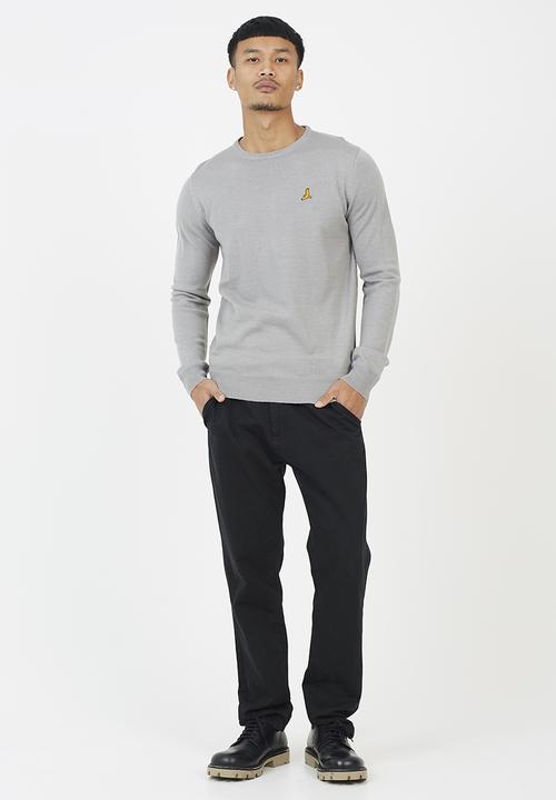 Brave Soul - Crew Neck Jumper - Silver Grey Marl
