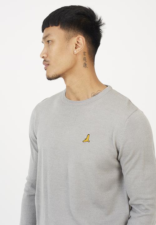 Brave Soul - Crew Neck Jumper - Silver Grey Marl