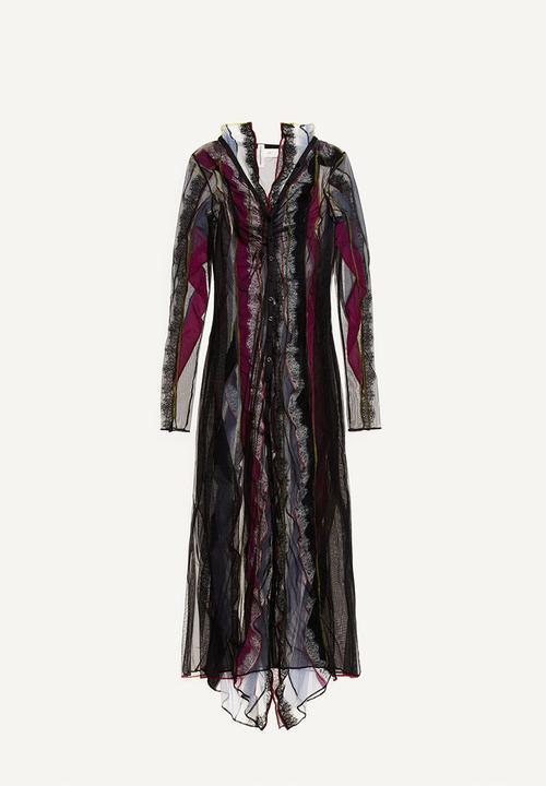 H&M - Glenn Martens H&M: Layered mesh dress - black