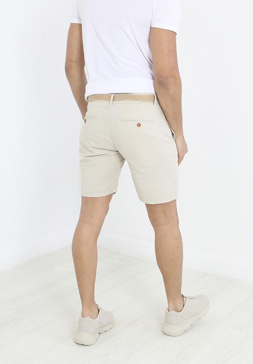 Brave Soul - Cotton Linen Short - Light Stone