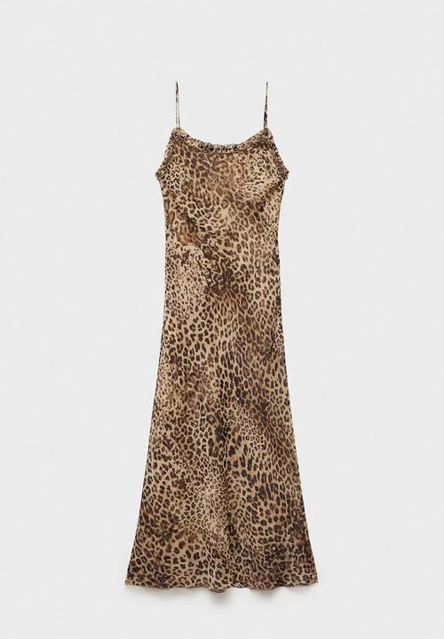 MANGO - Dress angelica -  light beige