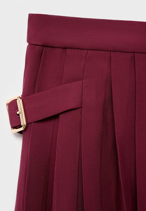 MANGO - Skirt naia-h -  dark red