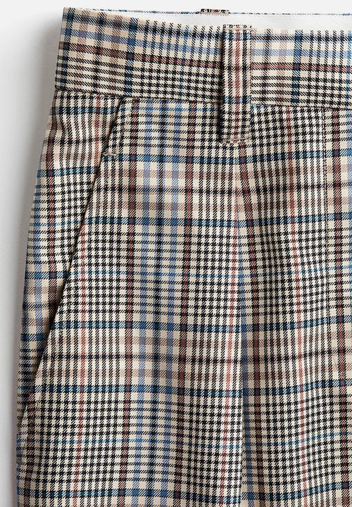H&M - Twill skirt - light grey checked