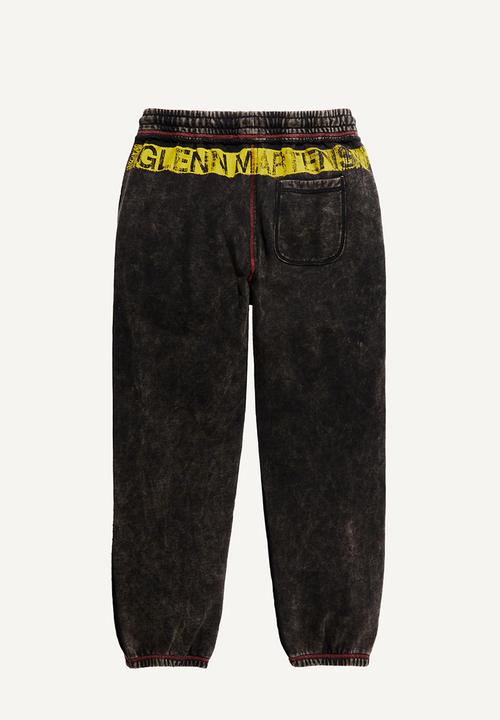 H&M - Glenn Martens H&M: Printed sweatpants - dark brown 