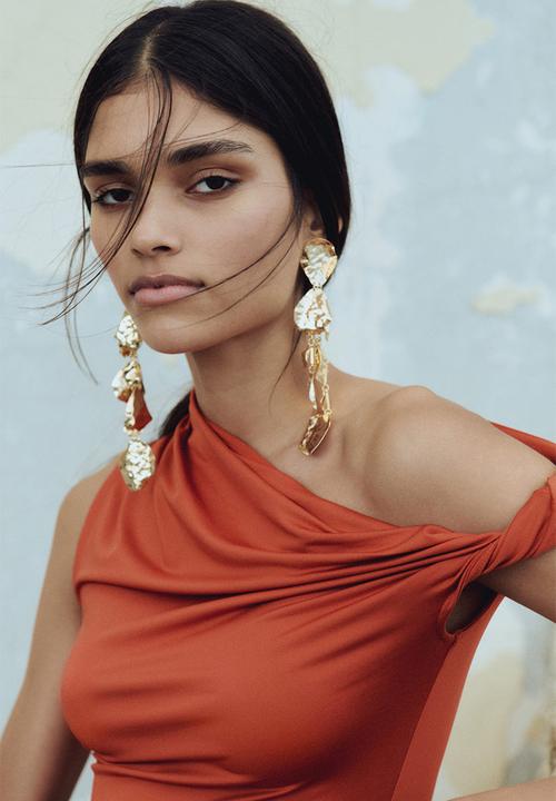 H&M - Draped dress - orange