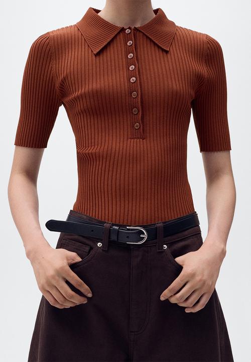 MANGO - Jersey polar - dark red