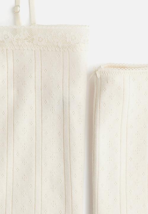 H&M - Pointelle pyjamas - cream