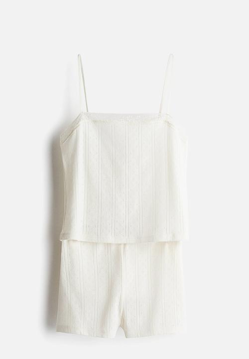 H&M - Pointelle pyjamas - cream