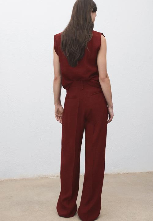 MANGO - Trousers angela -  medium red