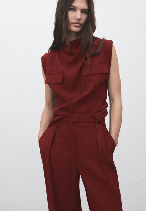 MANGO - Trousers angela -  medium red