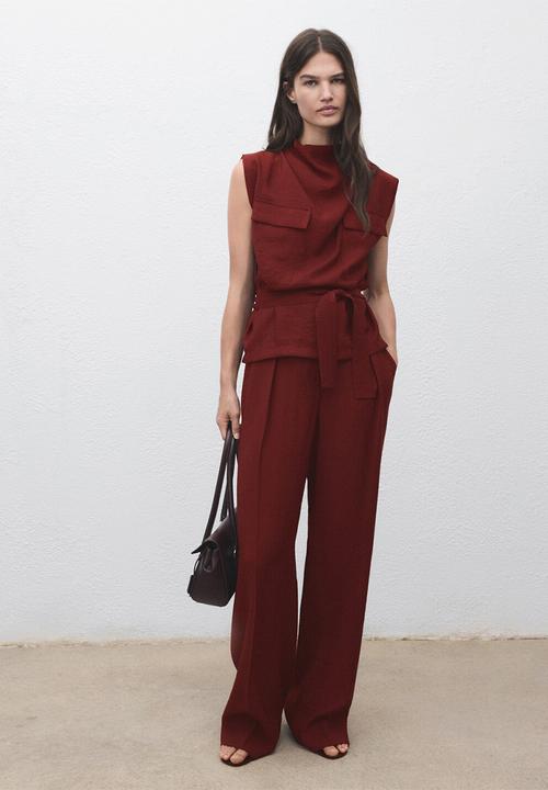 MANGO - Trousers angela -  medium red