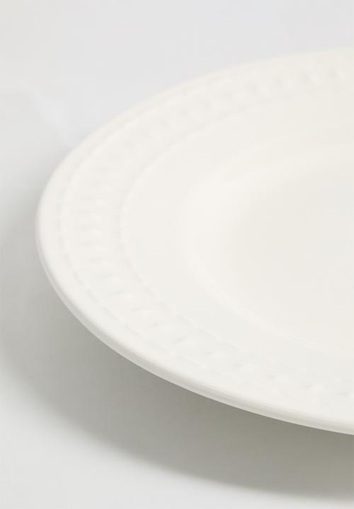 Sixth Floor - Dotty side plate set of 4 - White