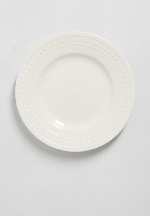Sixth Floor - Dotty side plate set of 4 - White