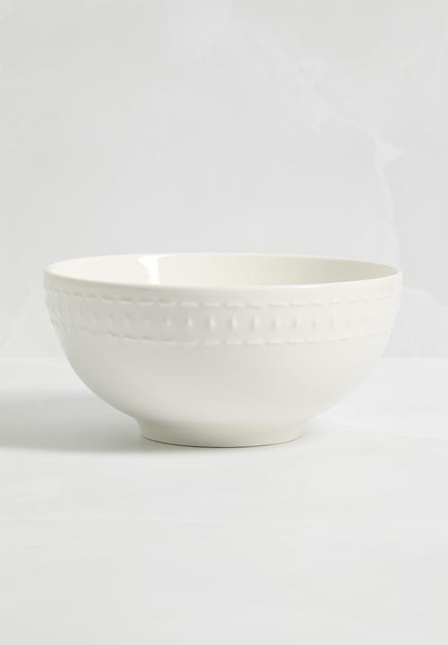 Sixth Floor - Dotty pasta bowl set of 4 - White