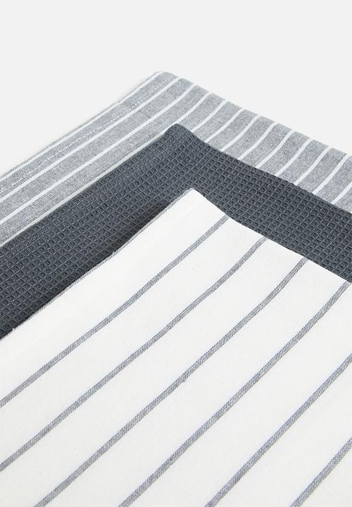 Excellent Houseware - Libby kitchen towel set of 3 - blue