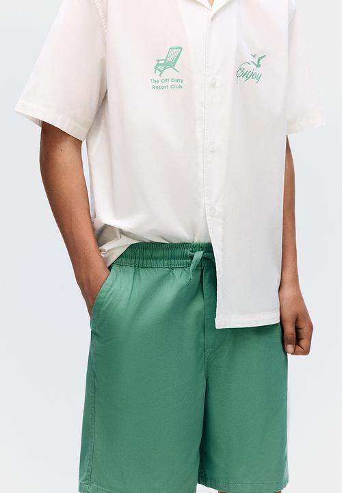 H&M - Cotton twill shorts - turquoise