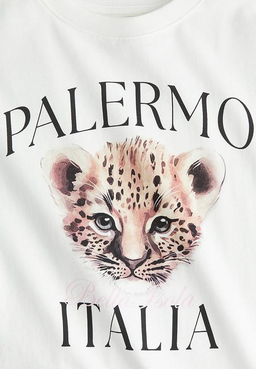 H&M - Oversized cotton T-shirt - white palermo