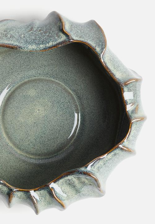H&M - Large stoneware bowl - turquoise
