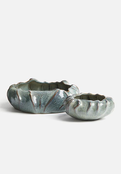 H&M - Small stoneware bowl - turquoise