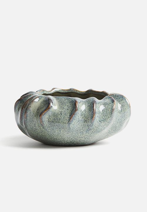 H&M - Small stoneware bowl - turquoise