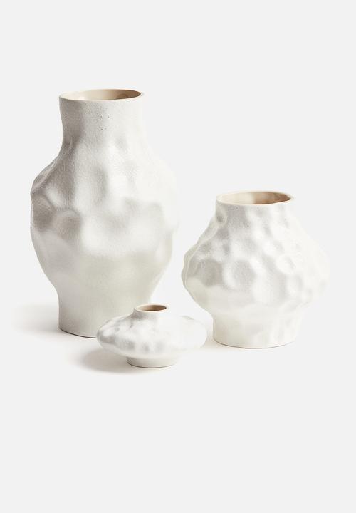 H&M - Stoneware vase - light beige