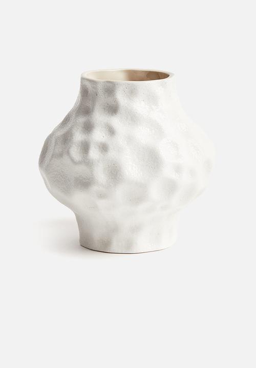 H&M - Stoneware vase - light beige