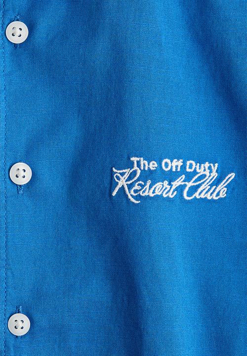 H&M - Cotton resort shirt - bright blue resort club