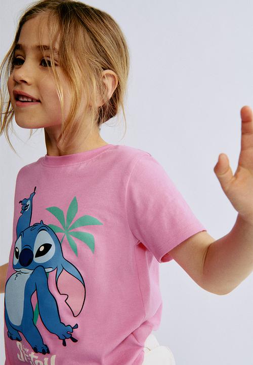 H&M - 3-Pack printed jersey tops - pink/lilo & stitch