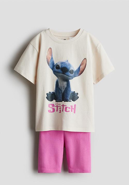H&M - 2-Piece printed set - cream/lilo&stitch