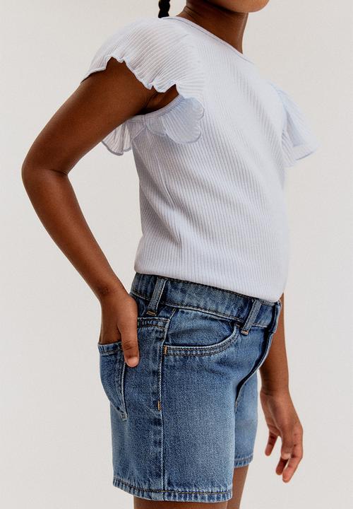 H&M - Denim shorts - denim blue 