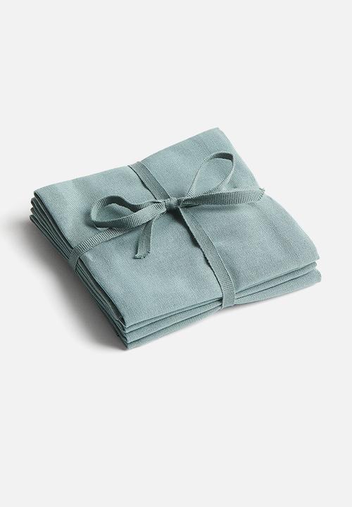 H&M - 4-pack cotton napkins - turquoise