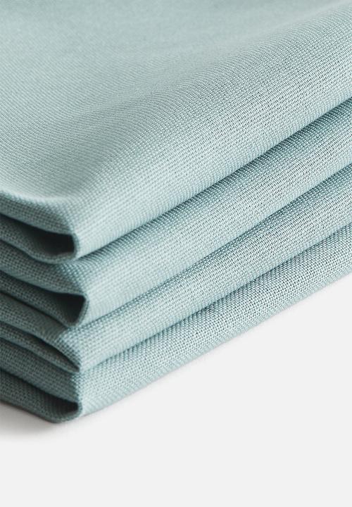 H&M - 4-pack cotton napkins - turquoise