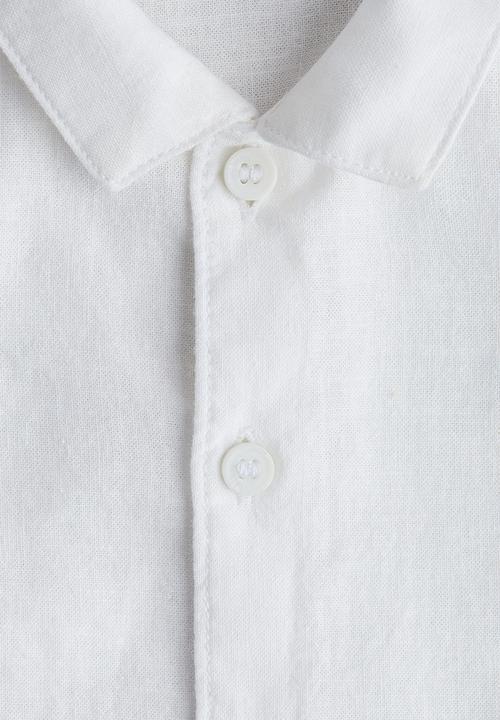 H&M - Linen-blend shirt - white