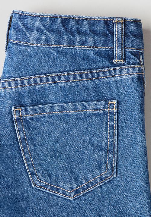 H&M - Denim shorts - denim blue hearts