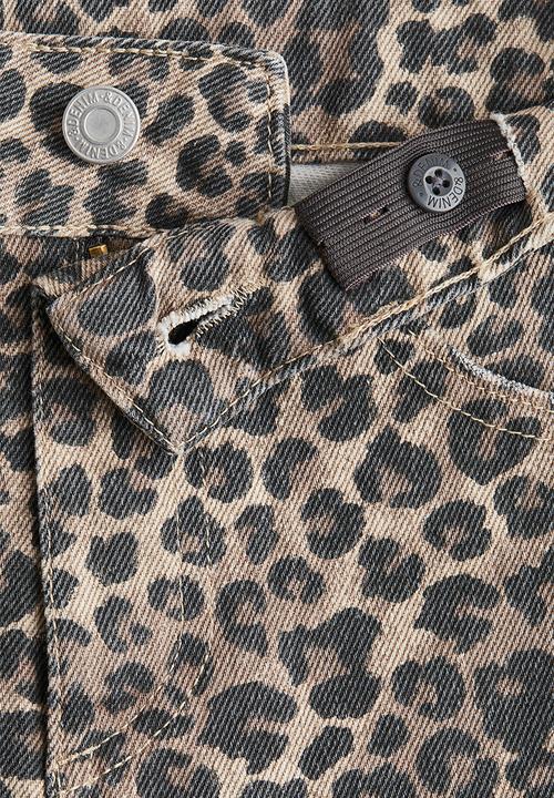 H&M - Denim shorts - beige leopard print