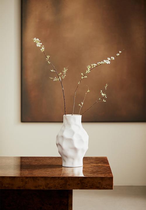 H&M - Large stoneware vase - light beige